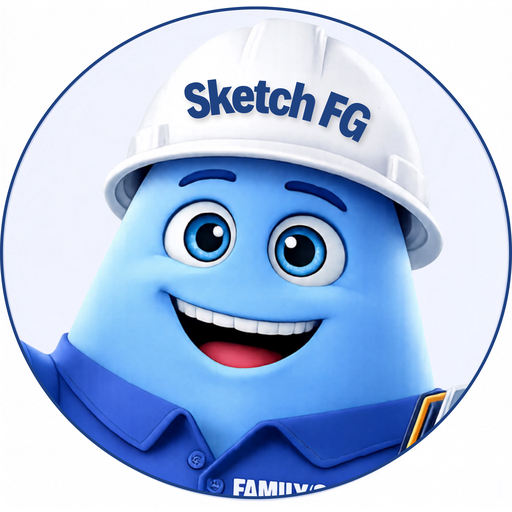 Sketch FG square mascot at 512 pixels