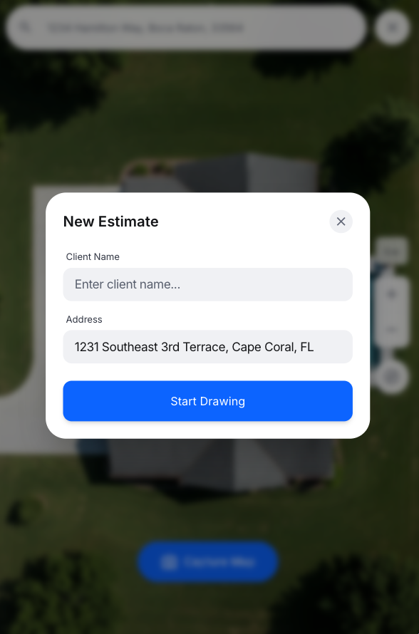 08 — Client and address modal
