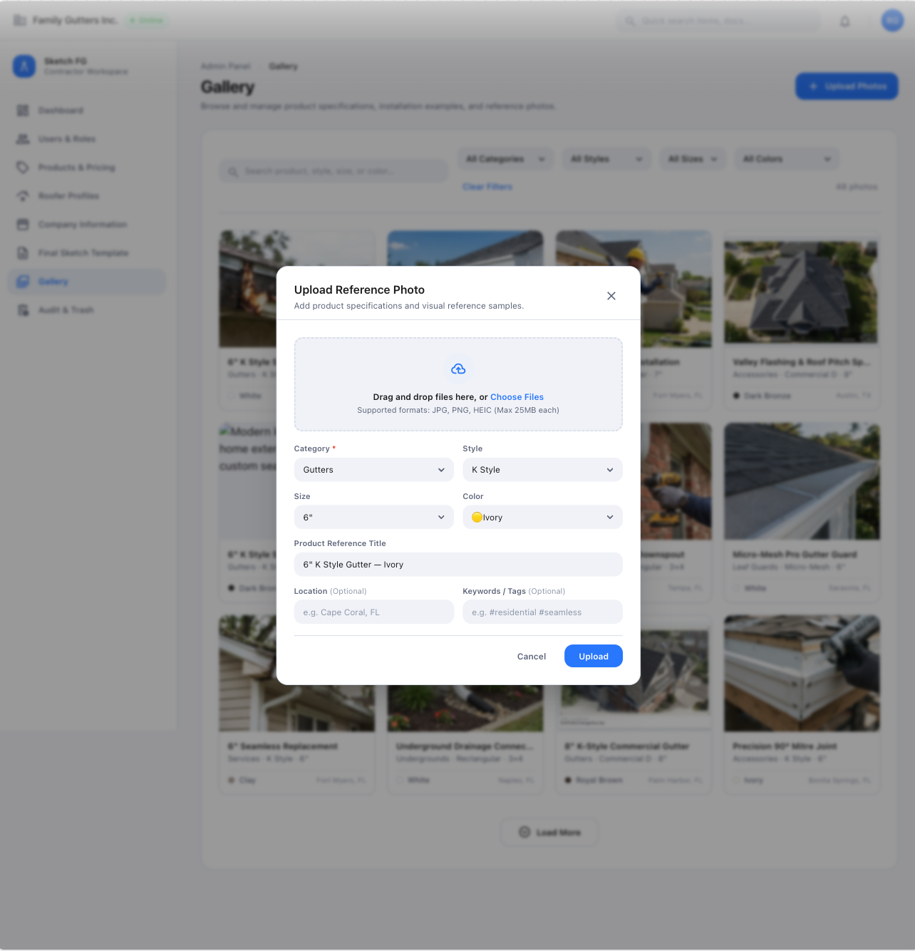 52 — Upload modal revised